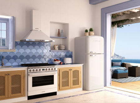 Smeg TSF01WHEU тостер на 2 ломтика, 950 ВТ, 19.8х19.5 см, ,белый 